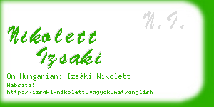 nikolett izsaki business card